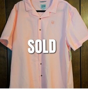 Party Pants Coral Button Down